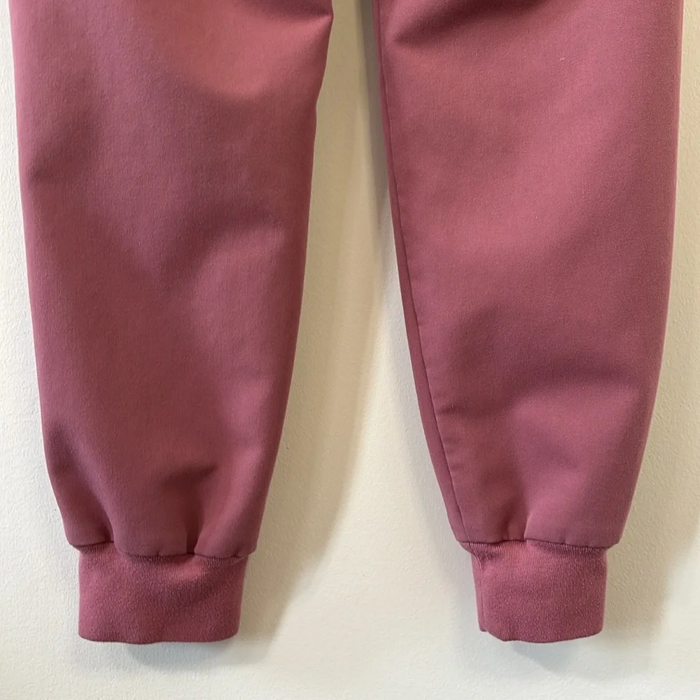 FIGS Zamora High Waisted Jogger Scrub Pant Mauve Size Small Petite - Picture 9 of 13